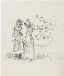 Dos chicas en el campo de Winslow Homer